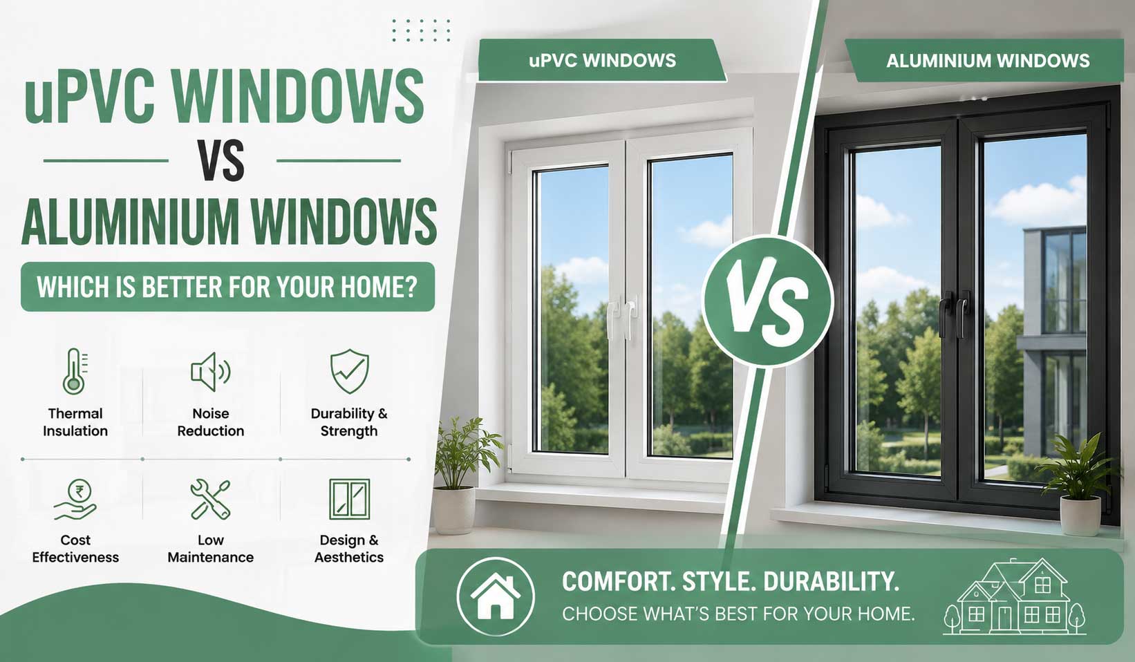 uPVC Windows vs Aluminium Windows: Which Is Better for Your Home?